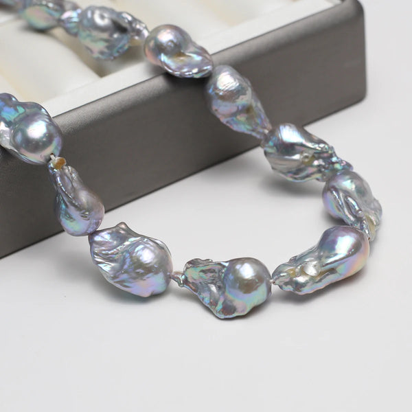 Grey Pearl Fish Tail Beads-ToShay.org