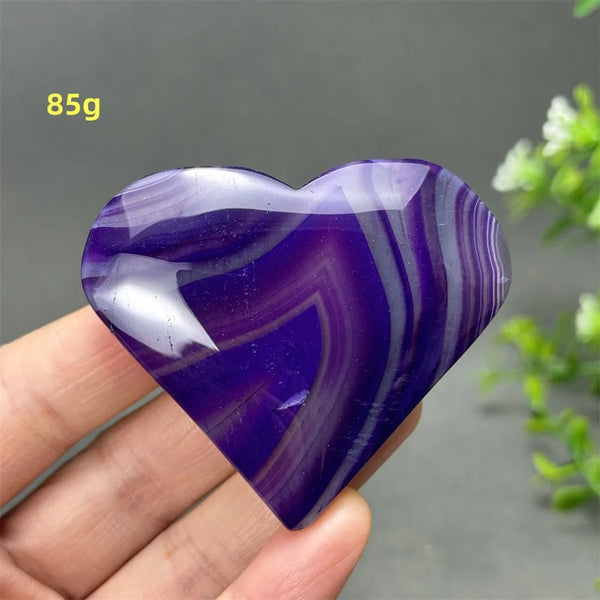 Purple Agate Heart-ToShay.org