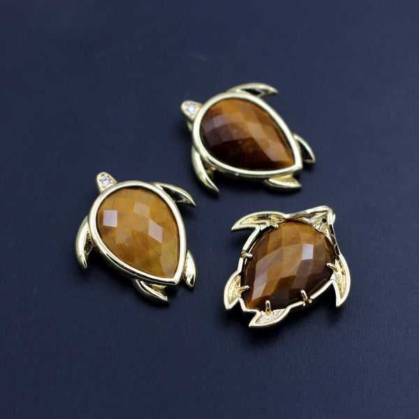 Mixed Crystal Turtle Charms-ToShay.org