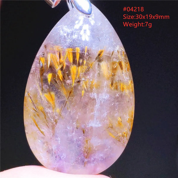 Gold Rutilated Pendant-ToShay.org
