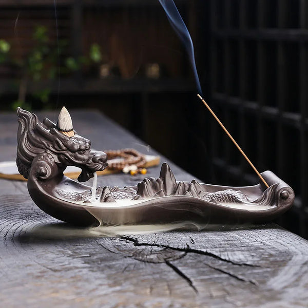 Dragon Clay Incense Burner-ToShay.org
