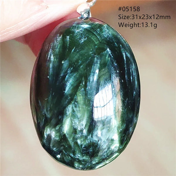 Green Seraphinite Pendant-ToShay.org