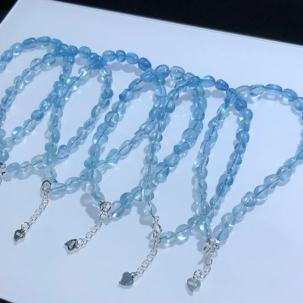 Blue Aquamarine Bracelet-ToShay.org