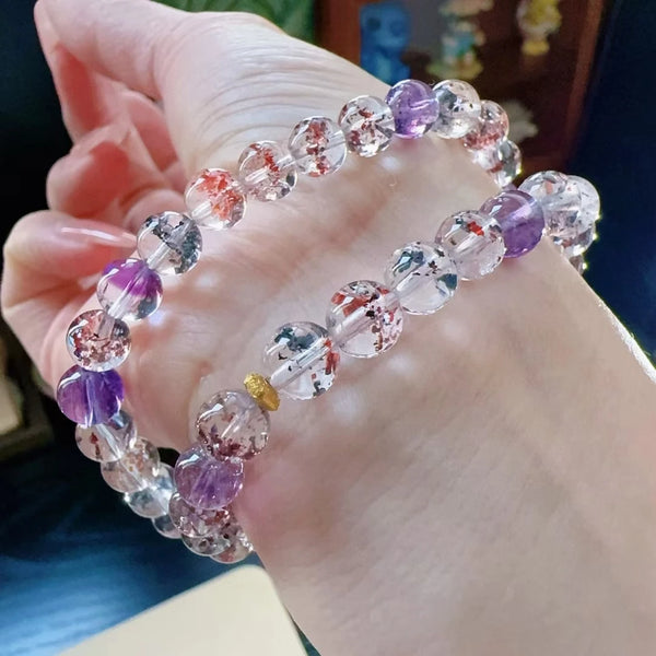 Clear Super Seven Wrap Bracelet-ToShay.org