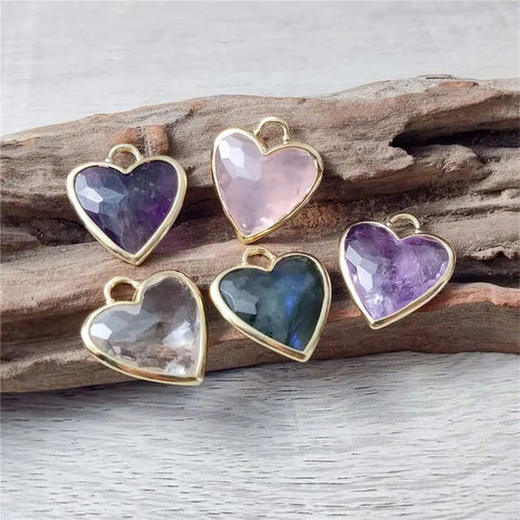 Mixed Crystal Heart Pendants-ToShay.org