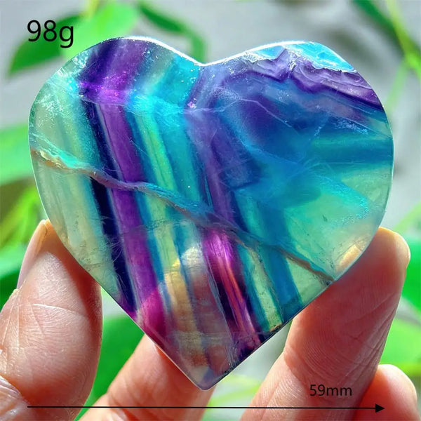 Rainbow Fluorite Heart-ToShay.org
