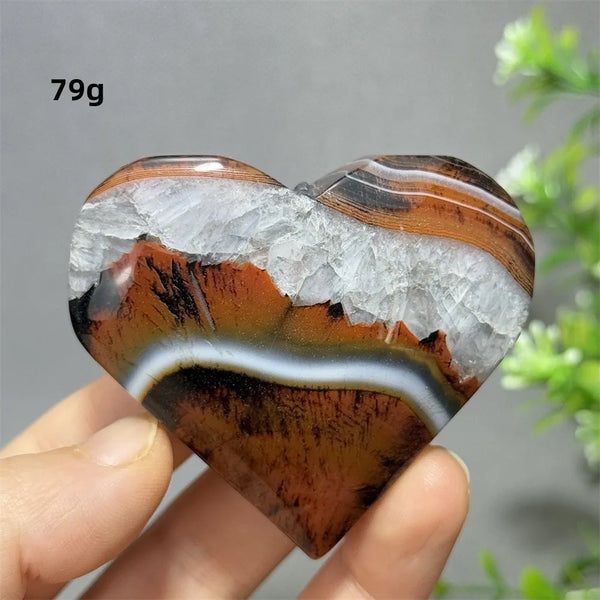 Red Striped Agate Heart-ToShay.org