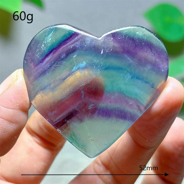 Rainbow Fluorite Heart-ToShay.org
