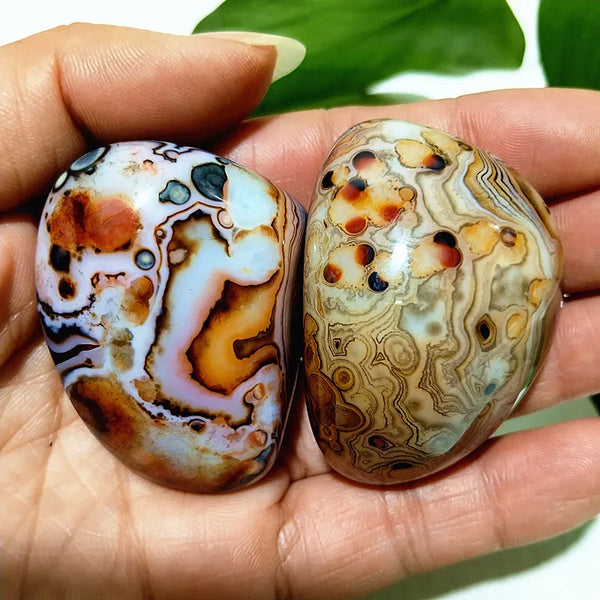 Red Lace Sardonyx Palm Stones-ToShay.org