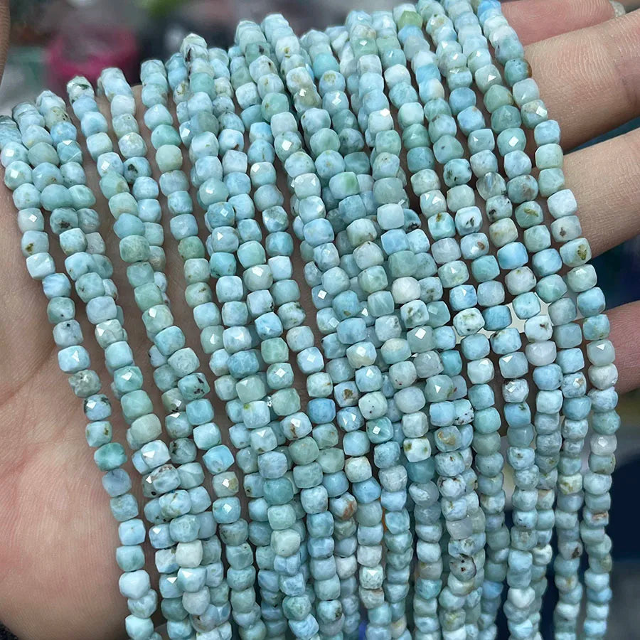 Blue Larimar Square Beads-ToShay.org