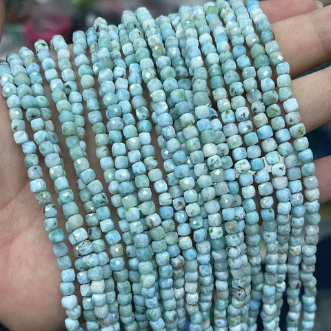 Blue Larimar Square Beads-ToShay.org