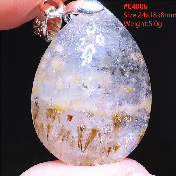 Purple Rutilated Auralite Pendant-ToShay.org