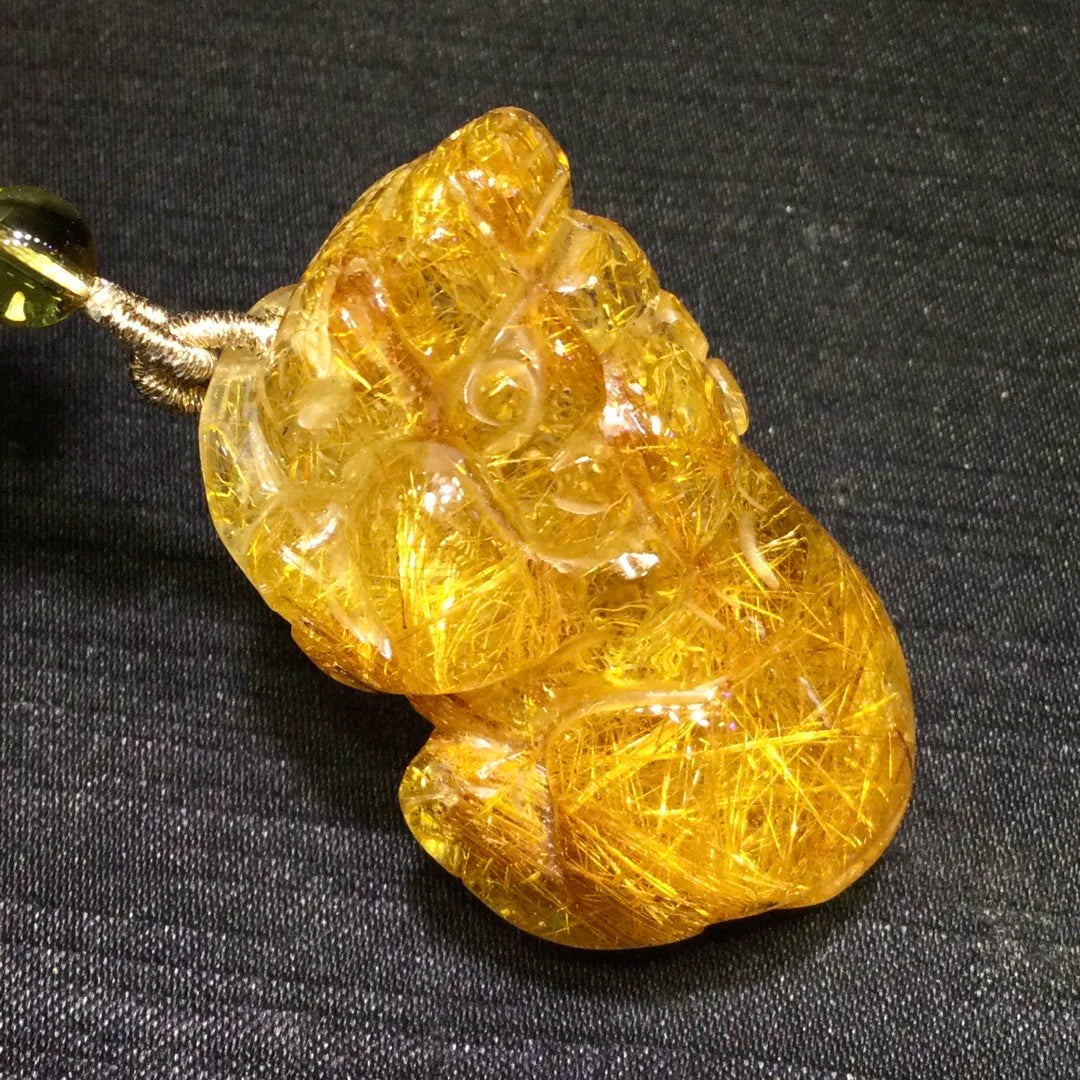 Gold Rutilated Quartz Pi Xiu-ToShay.org