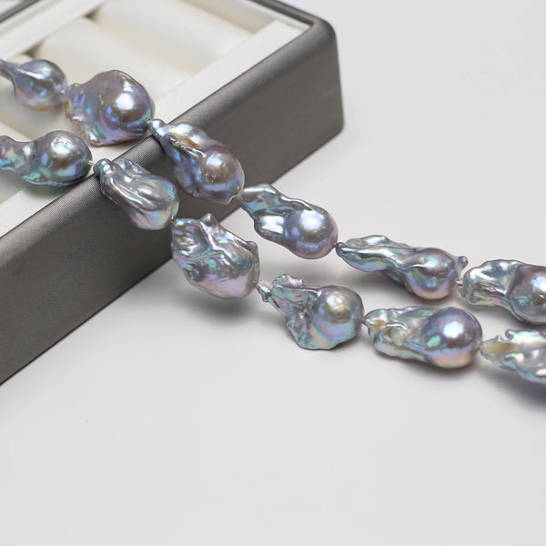 Grey Pearl Fish Tail Beads-ToShay.org