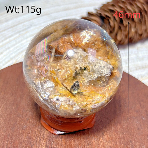 Gold Rutilated Crystal Ball-ToShay.org