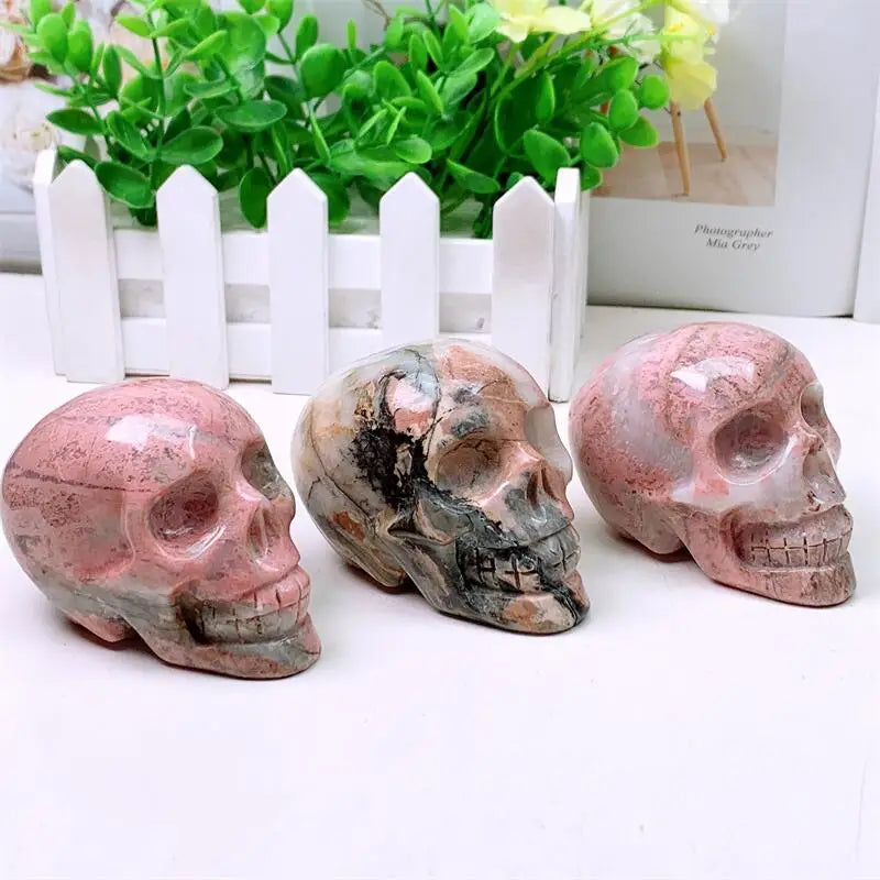Pink Rhodonite Skull-ToShay.org