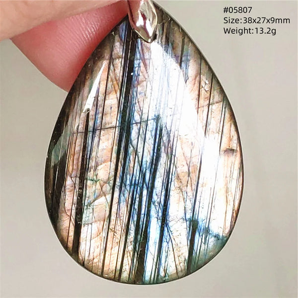 Blue Purple Labradorite Pendant-ToShay.org