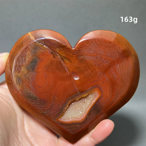 Red Agate Geode Heart-ToShay.org