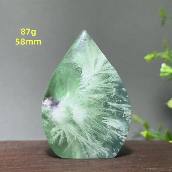 Green Feather Fluorite Torch-ToShay.org