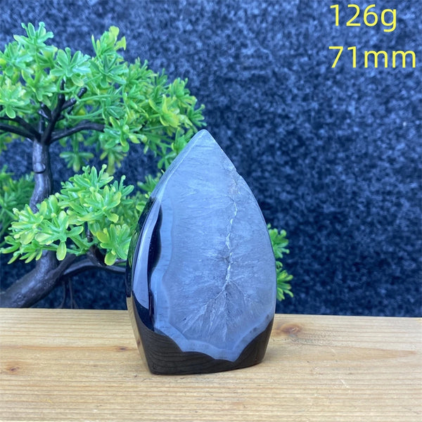 Black Silk Agate Torch-ToShay.org