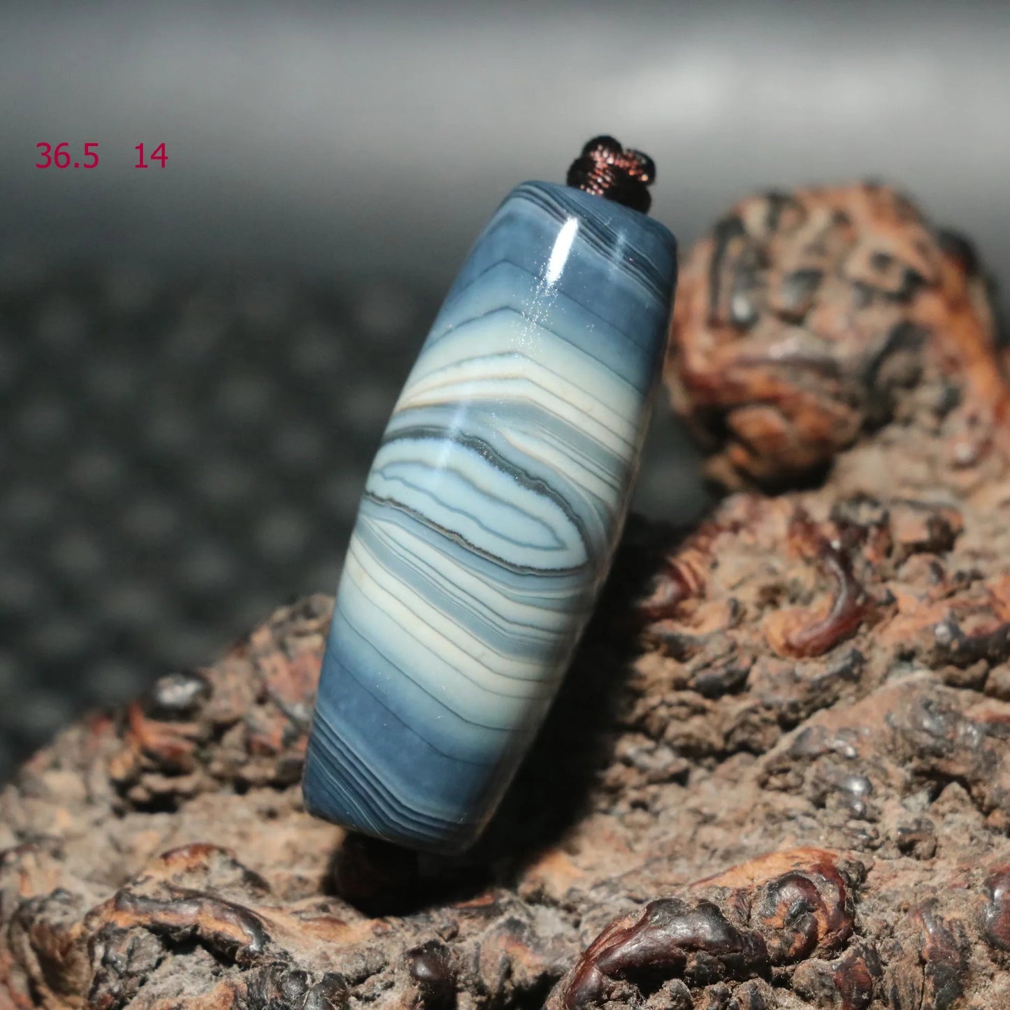 Tibetan Agate Dzi Bead-ToShay.org