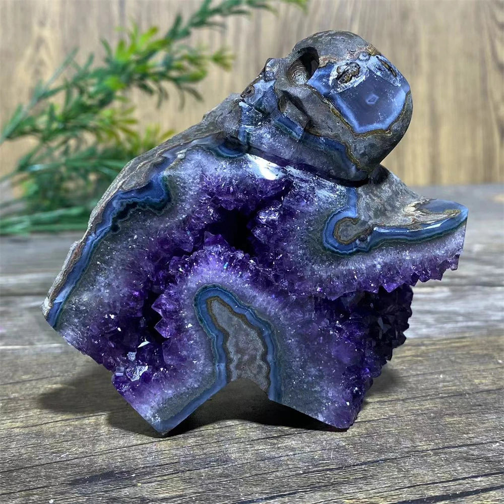 Purple Amethyst Skull Cluster-ToShay.org