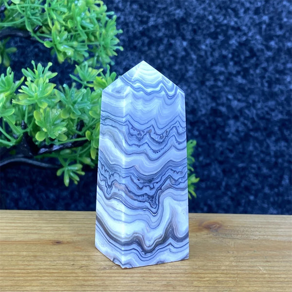 Blue Striped Agate Tower-ToShay.org