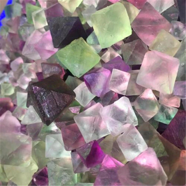 Rainbow Fluorite Octahedron Stones-ToShay.org