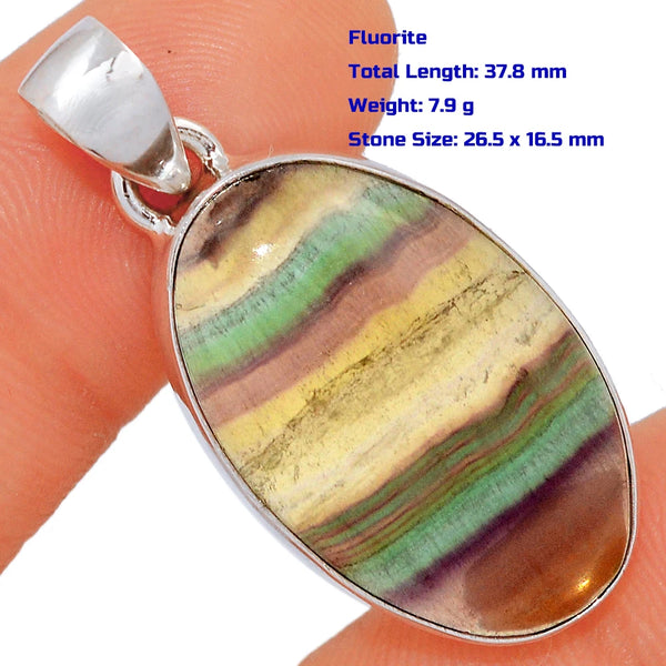 Rainbow Fluorite Pendant-ToShay.org