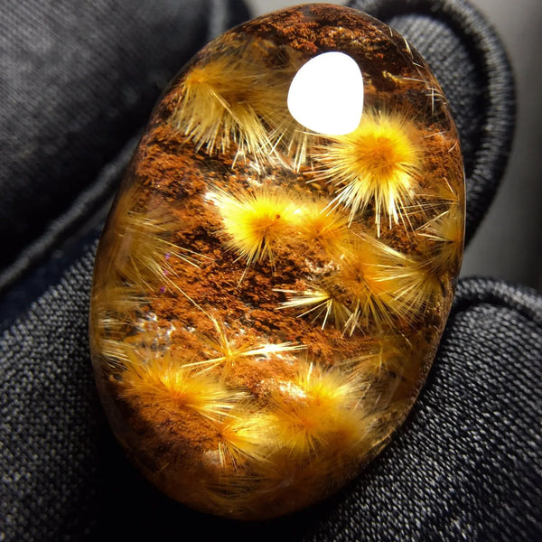 Gold Rutilated Quartz Pendant-ToShay.org