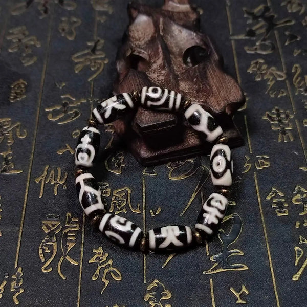 Tibetan Agate Dzi Bracelet-ToShay.org