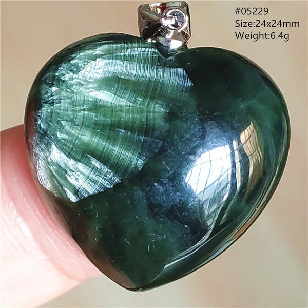 Green Seraphinite Pendant-ToShay.org