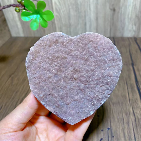 Pink Amethyst Cluster Heart-ToShay.org