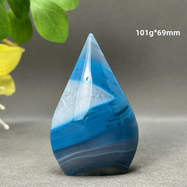 Blue Striped Agate Torch-ToShay.org