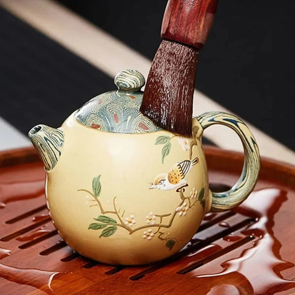 Yellow Clay Egg Teapot-ToShay.org