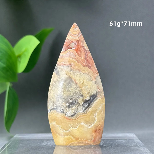 Yellow Crazy Agate Torch-ToShay.org