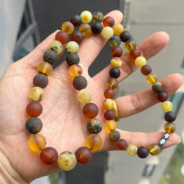 Yellow Amber Bead Bracelets-ToShay.org