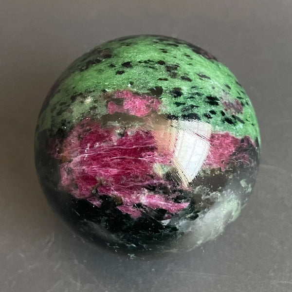 Green Ruby Zoisite Ball-ToShay.org
