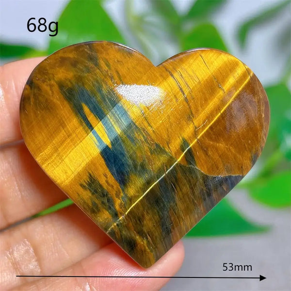 Yellow Blue Tiger Eye Heart-ToShay.org