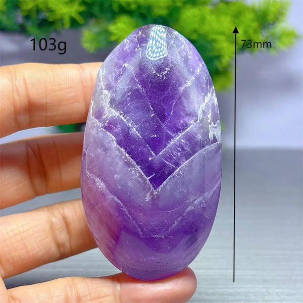 Purple Amethyst Palm Stone-ToShay.org