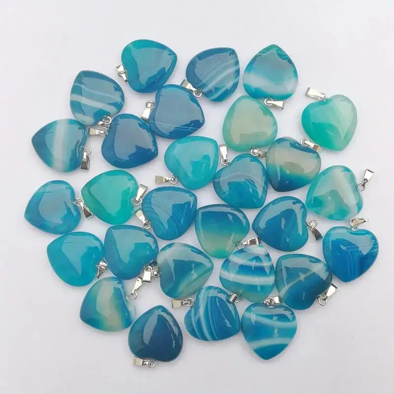 Mixed Stripe Agate Hearts-ToShay.org