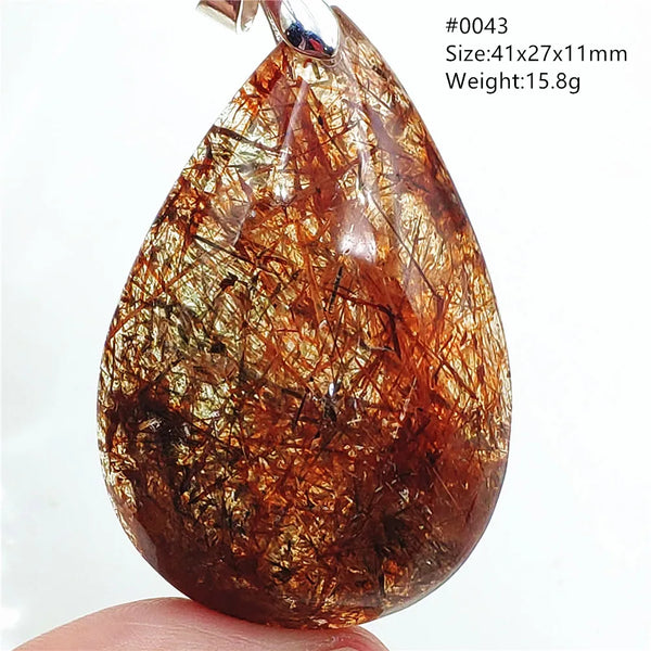 Gold Rutilated Quartz Pendant-ToShay.org