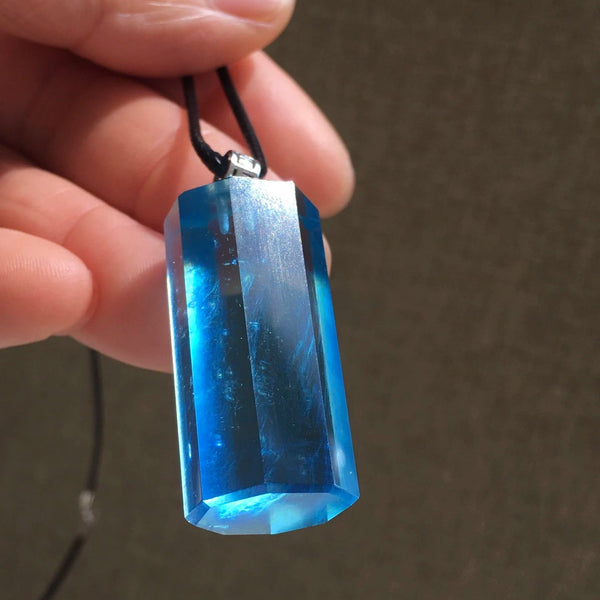 Blue Aquamarine Pendant-ToShay.org