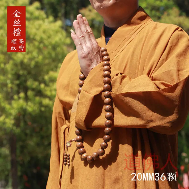 Gold Sandalwood Buddha Beads-ToShay.org