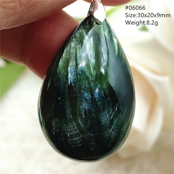 Green Seraphinite Pendant-ToShay.org