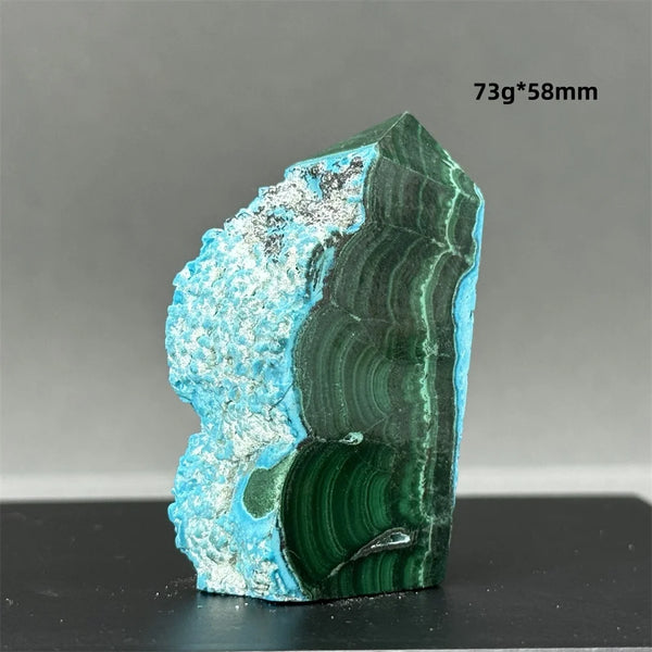 Blue Chrysocolla Malachite Point-ToShay.org