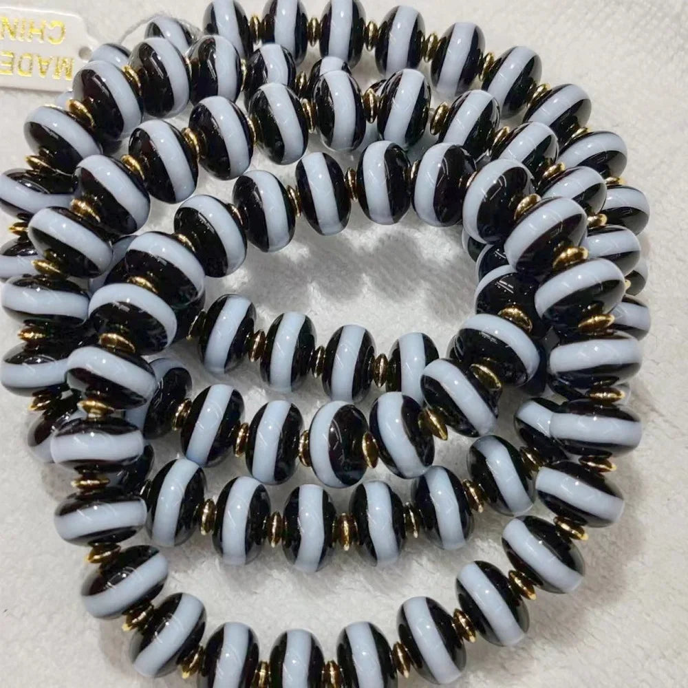 Black White Agate Bracelet-ToShay.org