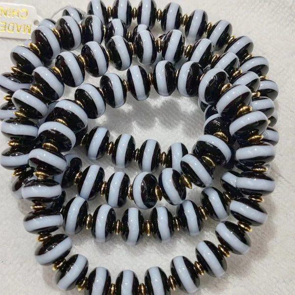 Black White Agate Bracelet-ToShay.org