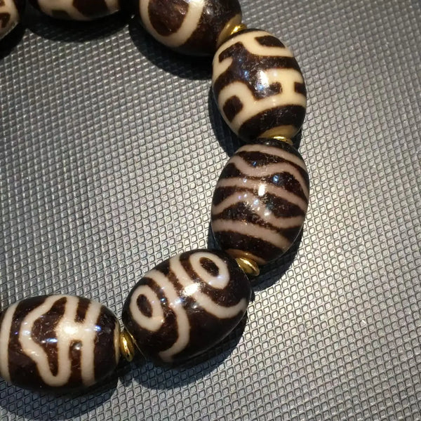 Tibetan Agate DZi Bead Bracelet-ToShay.org