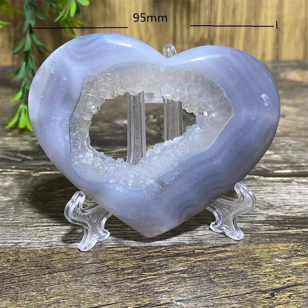 Grey Druzy Agate Heart-ToShay.org